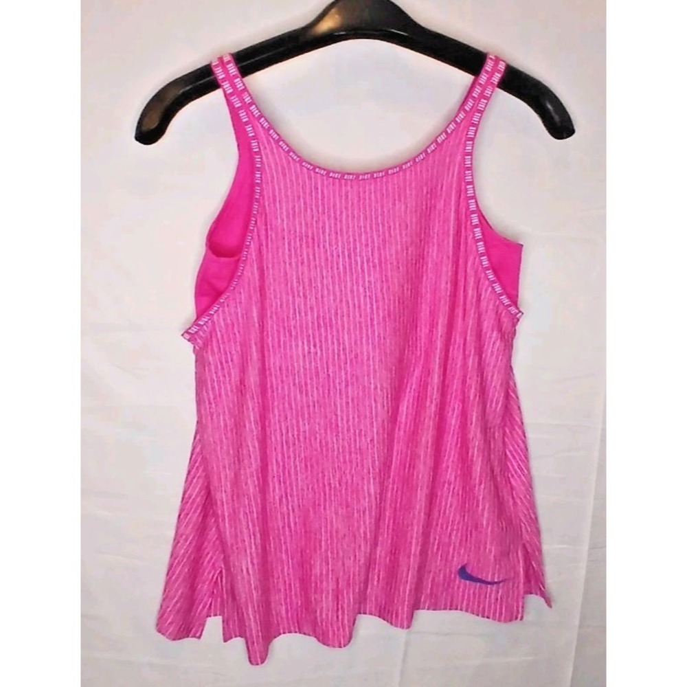Nike Girl's 2-In-1 Dri-fit Pink Training Tank Top Shirt Size XL X-LARGE